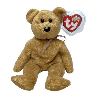 Rare Retired Ty Beanie Baby Cashew The Bear 2000